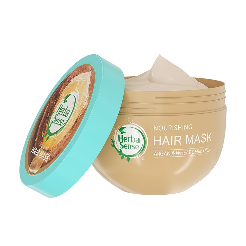 ماسک مو آردن مدل Herba Sense مناسب مو آسیب دیده و شکننده حجم 250 گرم