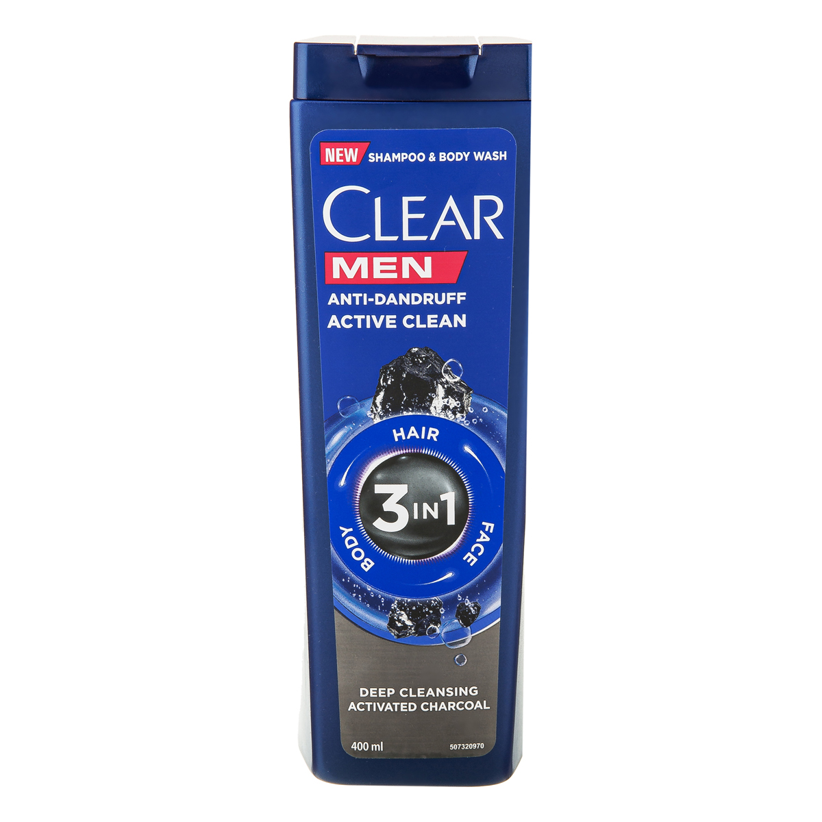 شامپو ضد شوره آقایان کلییر حاوی زغال فعال با عملکرد سه گانه حجم 400 میلی لیتر