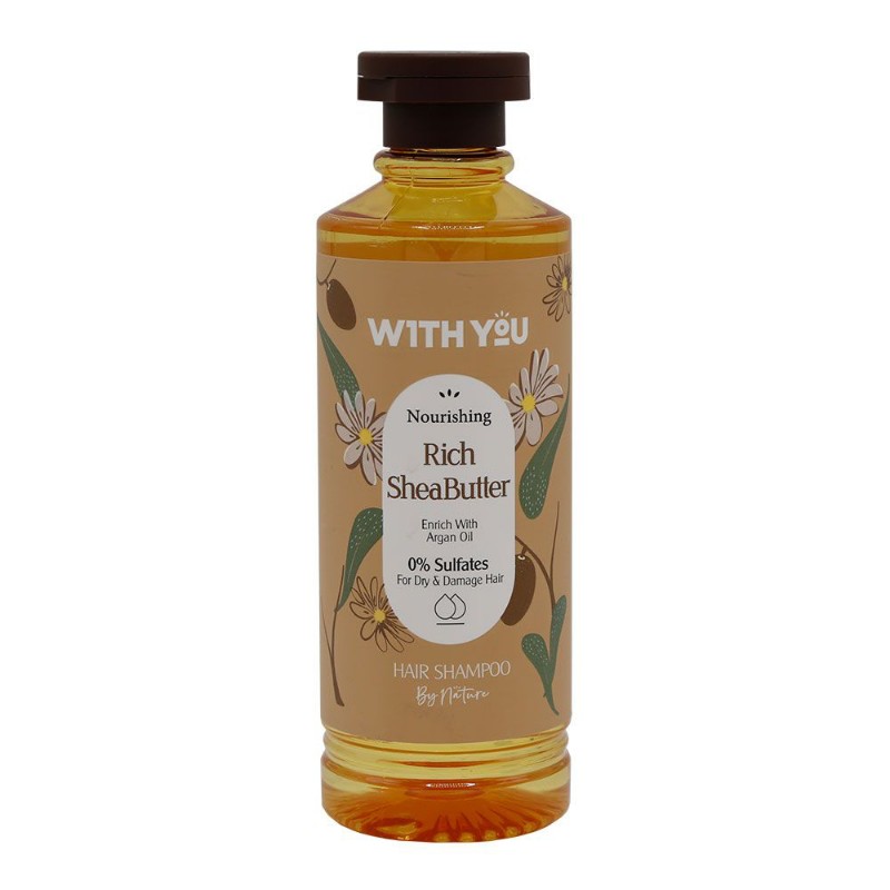 شامپو مغذی ویت یو حاوی شی باتر و روغن آرگان، مناسب موی خشک و آسیب دیده، حجم 300 میلی لیتر