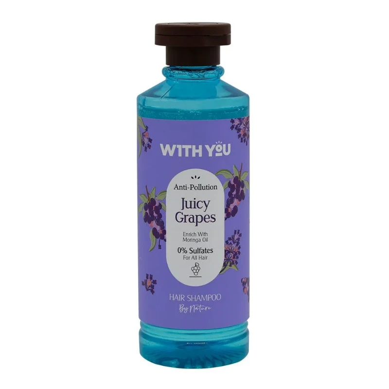 شامپو ضد آلودگی ویت یو حاوی عصاره انگور و روغن مورینگا مناسب انواع مو حجم 300 میلی لیتر