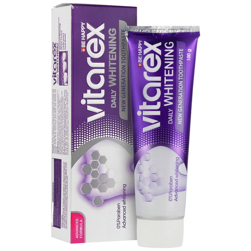 خمیر دندان سفید کننده روزانه ویتارکس مدل Daily White – حجم 100 گرم
